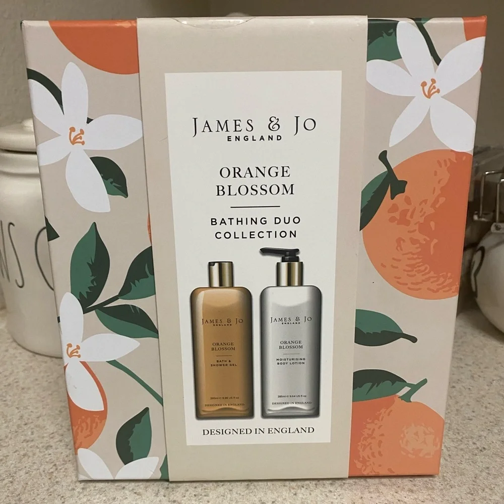 James & Jo England Orange Blossom Bath & Body Gift Set New Luxury Duo
